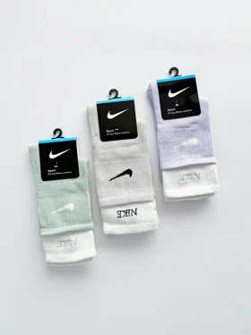 جوراب ساق‌دار زنانه نخ پنبه دو کش نایکی Nike