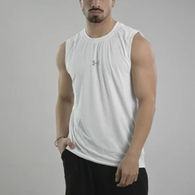 رکابی ورزشی مردانه آندر آرمور مدل Heat Gear-6916 سفید