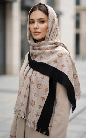قیمت و خرید شال بافت LV زنانه مدل مونوگرام جدید