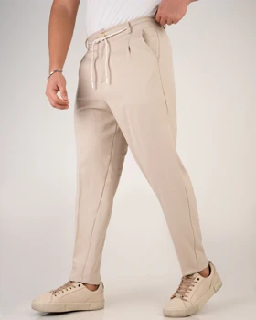 شلوار مام فیت مازراتی کرم نخودی استایل اولد مانی 2026