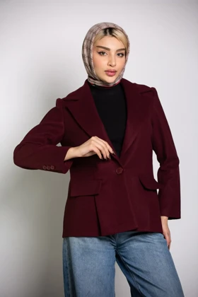 کت زنانه فوتر دکوب چاک‌دار