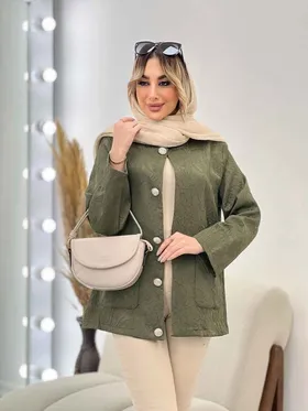 کت ژاکارد سر جیب دکمه
