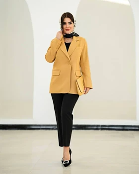 کت دخترانه مدل مازراتی کج راه پشت چاک‌دار