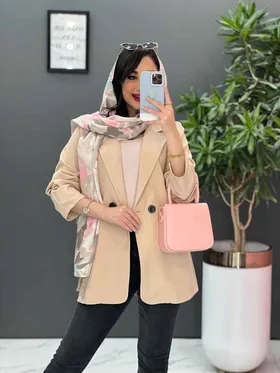 مانتو مازراتی یقه انگلیسی دودکمه