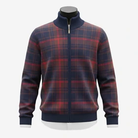 ژاکت تمام زیپ بربری bur44