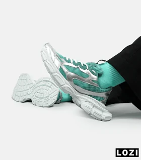 کفش کتانی مردانه و زنانه نقره ای سبز Balenciaga 3XL مدل 5135