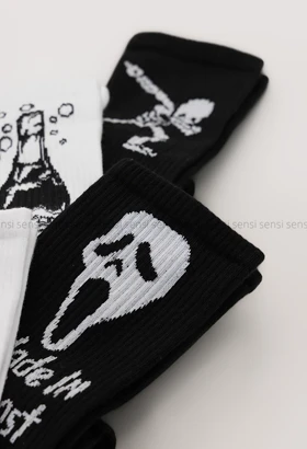 جوراب اسکلت ساق‌دار پنبه کد1004995