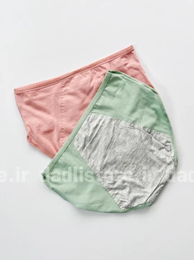 شورتکس قاعدگی نخ پنبه جیب‌دار ساده