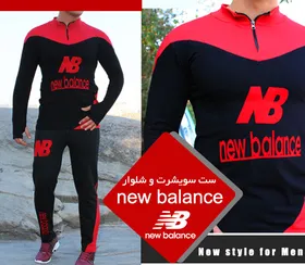 ست سویشرت و شلوار مدل new balance ( قرمز )