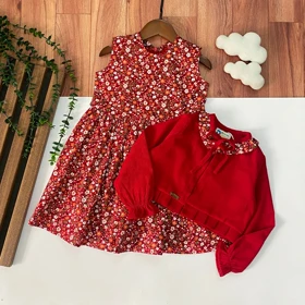 کت سارافون یلدا طرح گل‌گلی