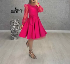 پیراهن عروسکی آستین بیده : 1009082