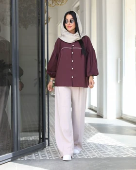 ست دوتیکه مانتو شلوار زنانه مدل رهانا کد 3018 (ضمانت اصالت)