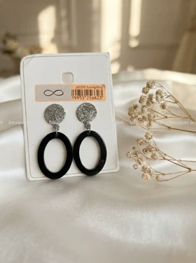 گوشواره آویز مشکی زنانه برند infinity