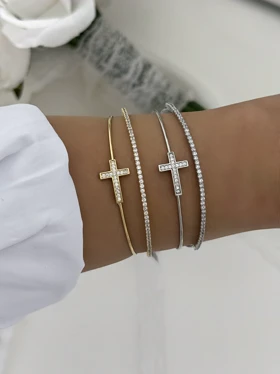 بنگل جواهری زنانه صلیب 966