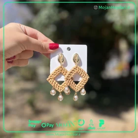 گوشواره حصیری بهار و تابستان کد gh1029