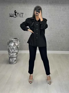 شومیز ساتن گلدوزی خارجی : 8693