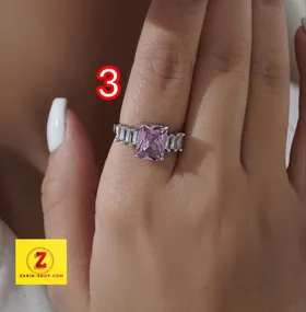 انگشتر نگینی زنانه طرح جواهر