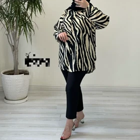 مانتو زنانه کراش طرح دار