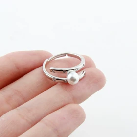 انگشتر دخترانه مدل دولاین مرواریدی