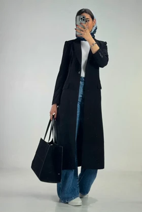 کت یقه انگلیسی بلند  کد 100177