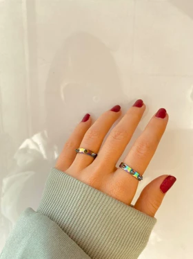 انگشتر تیغ تیغی هولوگرامی استیل