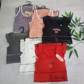 ست نیم‌تنه و شورت FASHION کد n-4620 ( محصول لک دارد )