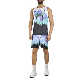 ست رکابی و شلوارک ورزشی مردانه گریزلیز مدل PY-Adidas-3G1182 سفید آبی