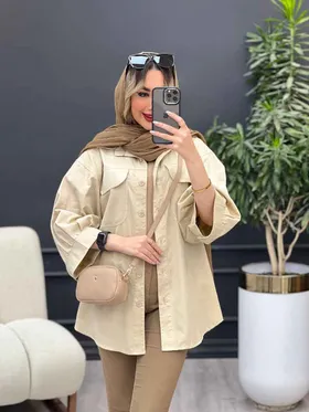 مانتو کتان شومیزی دلسا