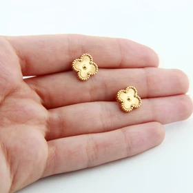 گوشواره طرح ونکلیف (طلایی)