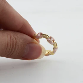 انگشتر میناکاری مدل مینیمال