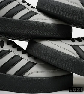 کفش کتانی مردانه طوسی مشکی ADIDAS Samba