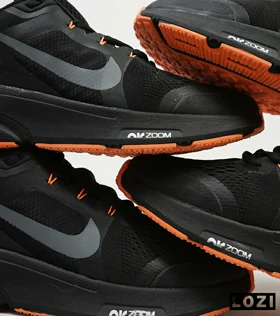 کفش کتانی بزرگ پا مشکی نارنجی NIKE zoom