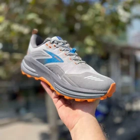 کفش روزمره مردانه بروکس مدل کسکادیا Cascadia 16 کیفیت مستر طوسی