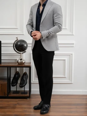 کت طوسی دو دکمه کدc235