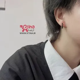 گوشواره مردانه حلقه‌ای کوچک مشکی (دخترانه و پسرانه)