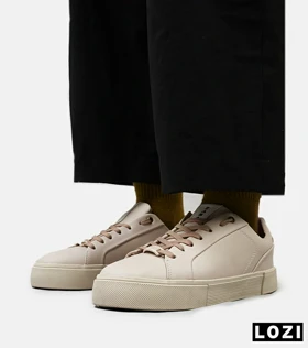 کفش کتانی مردانه کرم قهوه ای Zara