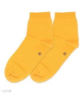 جوراب نیم ساق فانی ساکس ساده طیف زرد کد 800