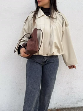 کاپشن چرم آستردار شکیرا