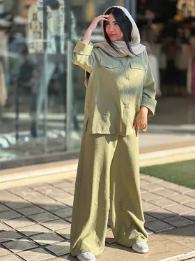 ست دو تیکه مانتو وشلوار کد 755