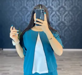 ست کراپ و شلوار کد : 7339