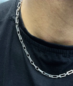 زنجیر مردانه استیل مدل قلمدون