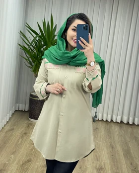 مانتو شومیزی گلدوزی