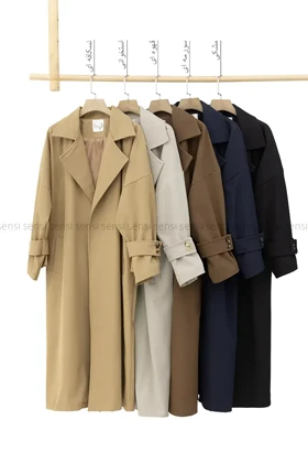 بارانی سانتانا آستر دار آستین بزرگ کد1004872