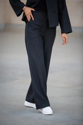 شلوار زنانه فوتر نیم بگ (مشکی)