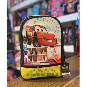 کوله پشتی مدرسه طرح دار جلو زیپ