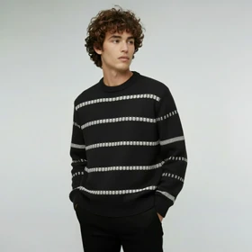 بافت یقه گرد دوخط(90195)