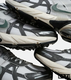 کفش کتانی مردانه و زنانه سفید خاکستری سبز Nike cushlon
