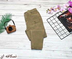 شلوار مام فیت کتان رنگی