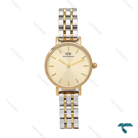 ساعت زنانه DW دورنگ طلایی صفحه طلایی مینی DW-5999-24-L