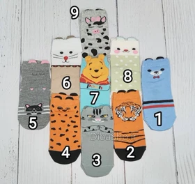 جوراب مچی طرح حیوانات گوش دار فانتزی